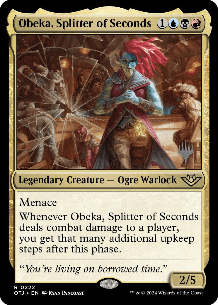 Obeka, Splitter of Seconds (Promo Pack) [Outlaws of Thunder Junction Promos] | Dumpster Cat Games