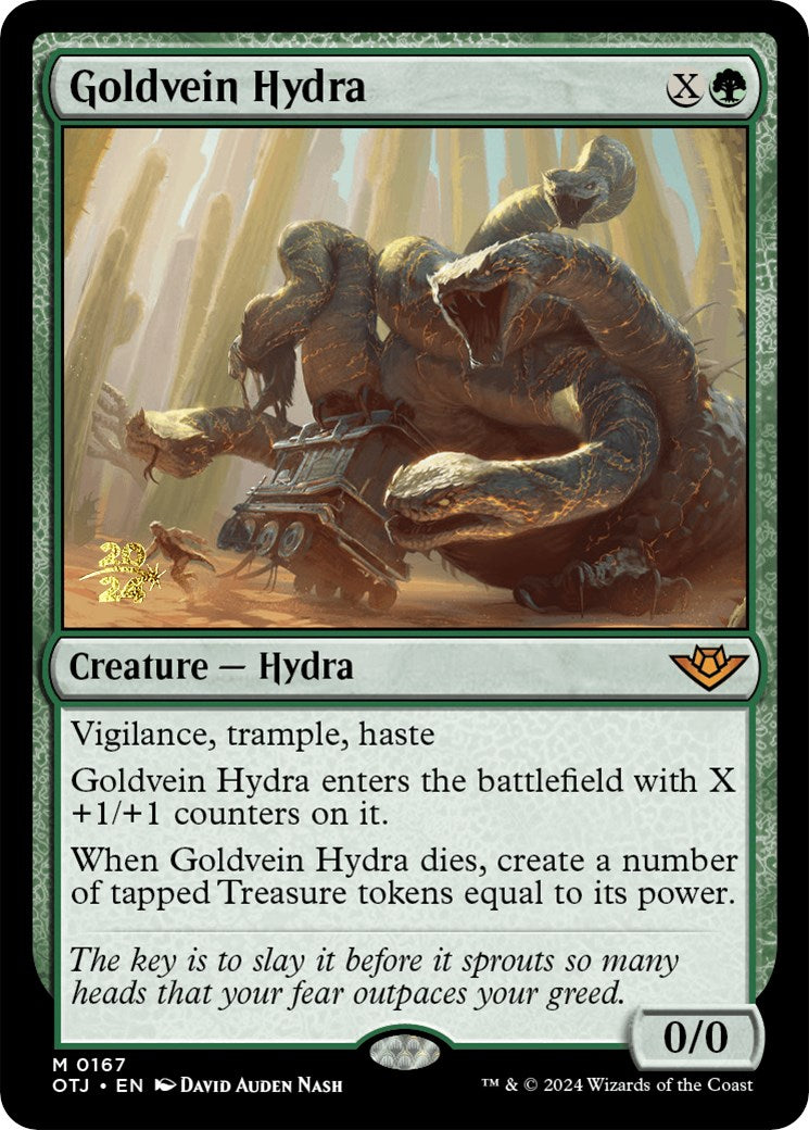 Goldvein Hydra [Outlaws of Thunder Junction Prerelease Promos] | Dumpster Cat Games