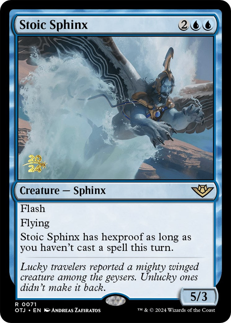 Stoic Sphinx [Outlaws of Thunder Junction Prerelease Promos] | Dumpster Cat Games