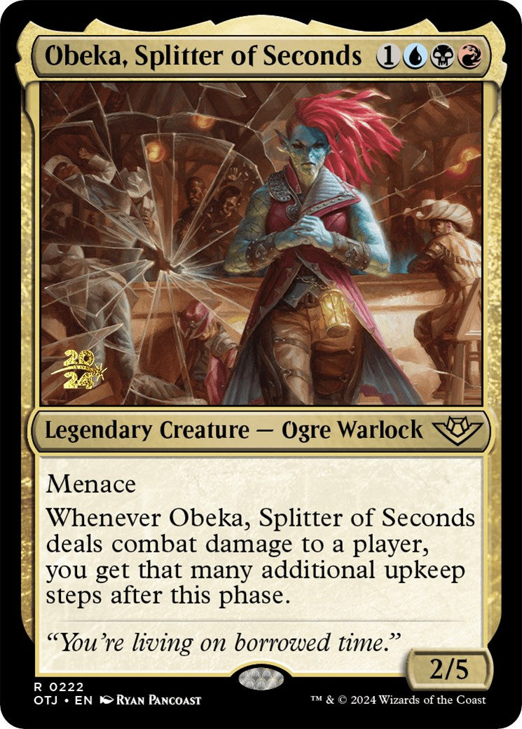 Obeka, Splitter of Seconds [Outlaws of Thunder Junction Prerelease Promos] | Dumpster Cat Games