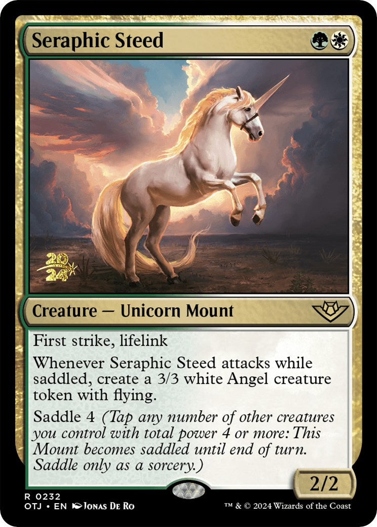 Seraphic Steed [Outlaws of Thunder Junction Prerelease Promos] | Dumpster Cat Games