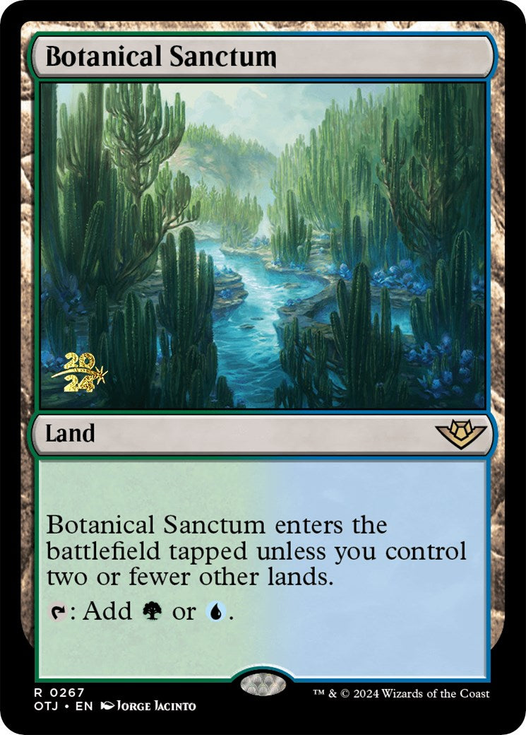 Botanical Sanctum (OTJ) [Outlaws of Thunder Junction Prerelease Promos] | Dumpster Cat Games