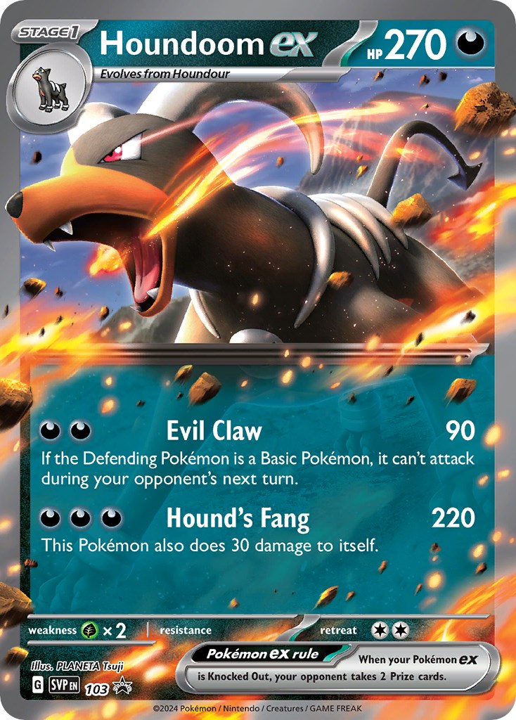 Houndoom ex (103) [Scarlet & Violet: Black Star Promos] | Dumpster Cat Games