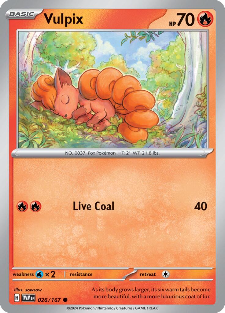 Vulpix (026/167) [Scarlet & Violet: Twilight Masquerade] | Dumpster Cat Games