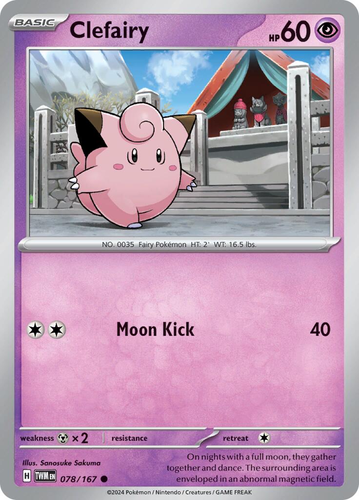 Clefairy (078/167) [Scarlet & Violet: Twilight Masquerade] | Dumpster Cat Games