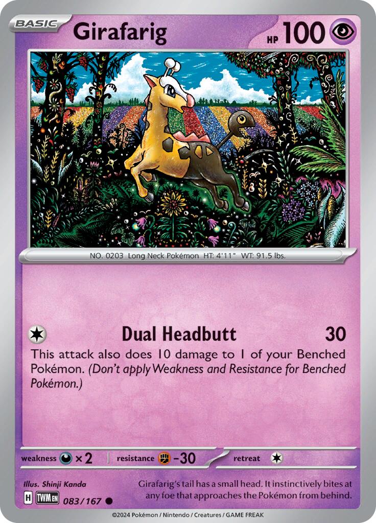 Girafarig (083/167) [Scarlet & Violet: Twilight Masquerade] | Dumpster Cat Games