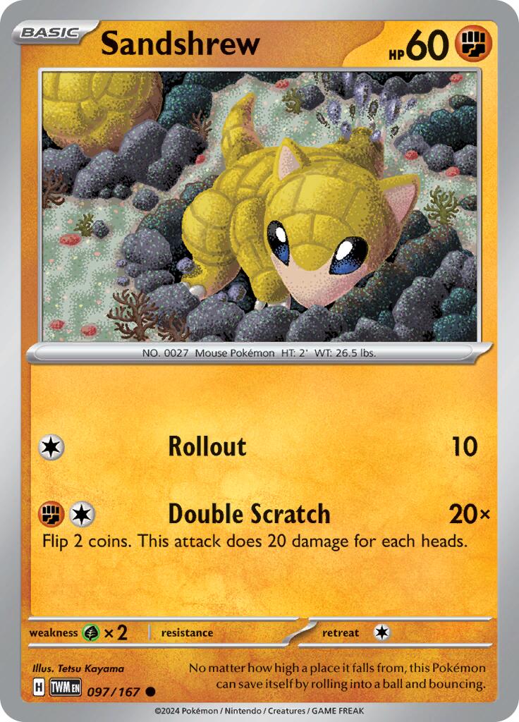 Sandshrew (097/167) [Scarlet & Violet: Twilight Masquerade] | Dumpster Cat Games