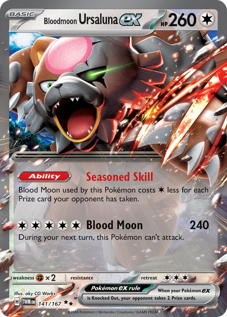 Bloodmoon Ursaluna ex (141/167) [Scarlet & Violet: Twilight Masquerade] | Dumpster Cat Games