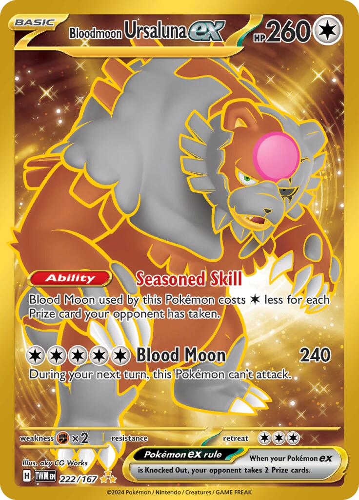 Bloodmoon Ursaluna ex (222/167) [Scarlet & Violet: Twilight Masquerade] | Dumpster Cat Games