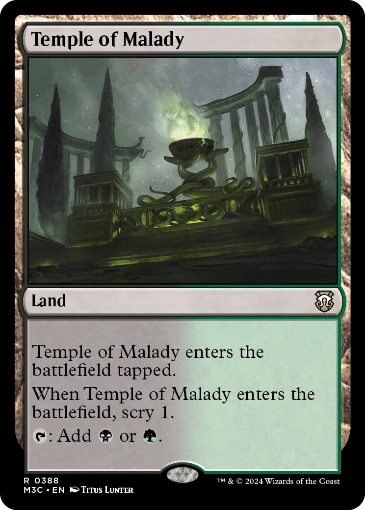 Temple of Malady [Modern Horizons 3 Commander] | Dumpster Cat Games