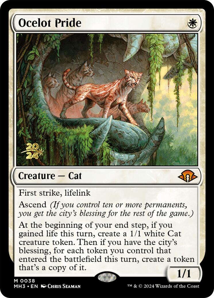 Ocelot Pride [Modern Horizons 3 Prerelease Promos] | Dumpster Cat Games