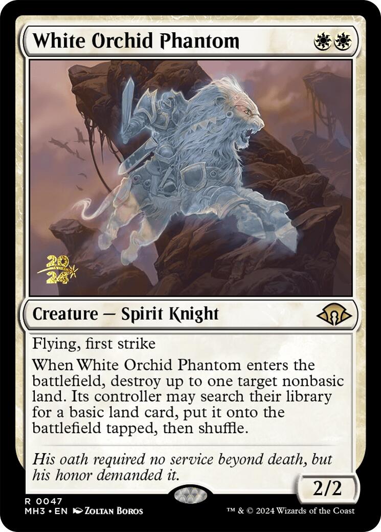 White Orchid Phantom [Modern Horizons 3 Prerelease Promos] | Dumpster Cat Games