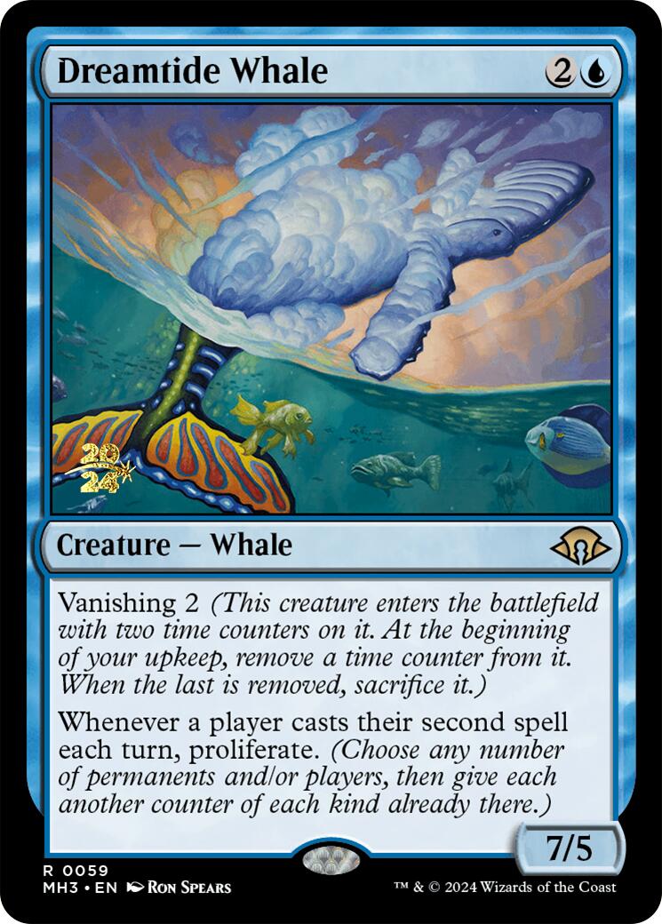 Dreamtide Whale [Modern Horizons 3 Prerelease Promos] | Dumpster Cat Games