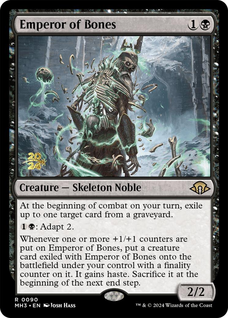 Emperor of Bones [Modern Horizons 3 Prerelease Promos] | Dumpster Cat Games