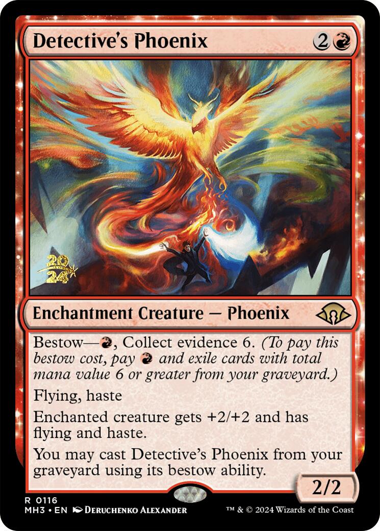 Detective's Phoenix [Modern Horizons 3 Prerelease Promos] | Dumpster Cat Games