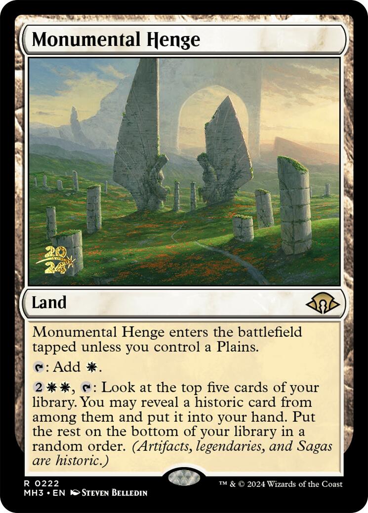 Monumental Henge [Modern Horizons 3 Prerelease Promos] | Dumpster Cat Games