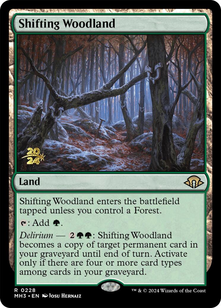 Shifting Woodland [Modern Horizons 3 Prerelease Promos] | Dumpster Cat Games