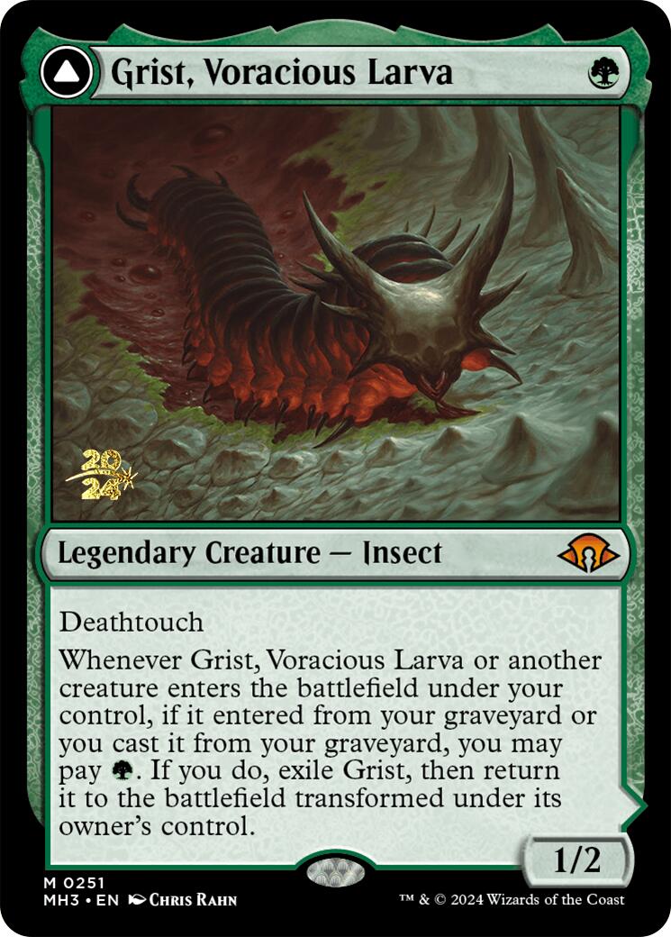 Grist, Voracious Larva [Modern Horizons 3 Prerelease Promos] | Dumpster Cat Games