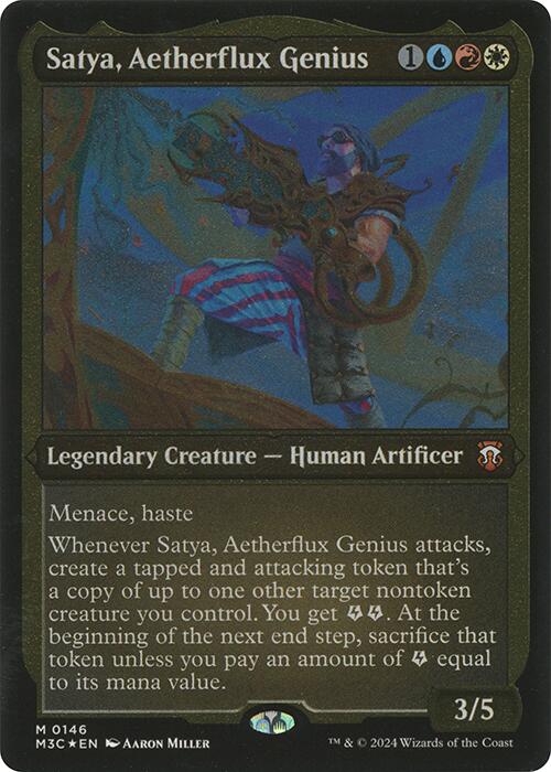 Satya, Aetherflux Genius (Display Commander) [Modern Horizons 3 Commander] | Dumpster Cat Games