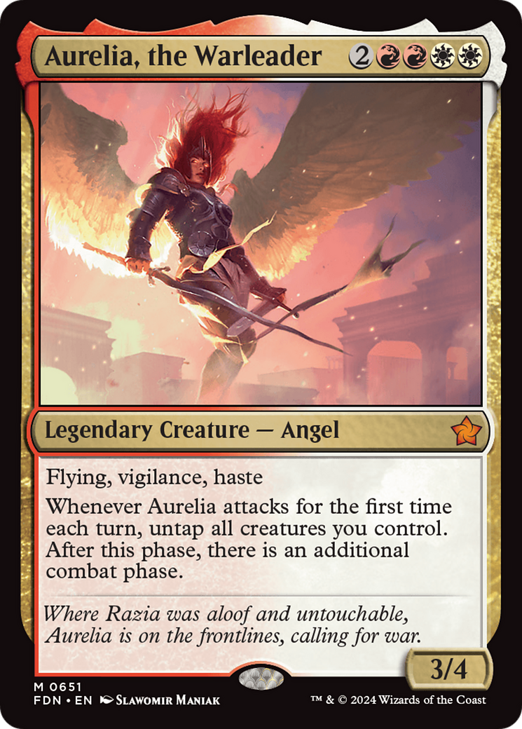 Aurelia, the Warleader [Foundations] | Dumpster Cat Games