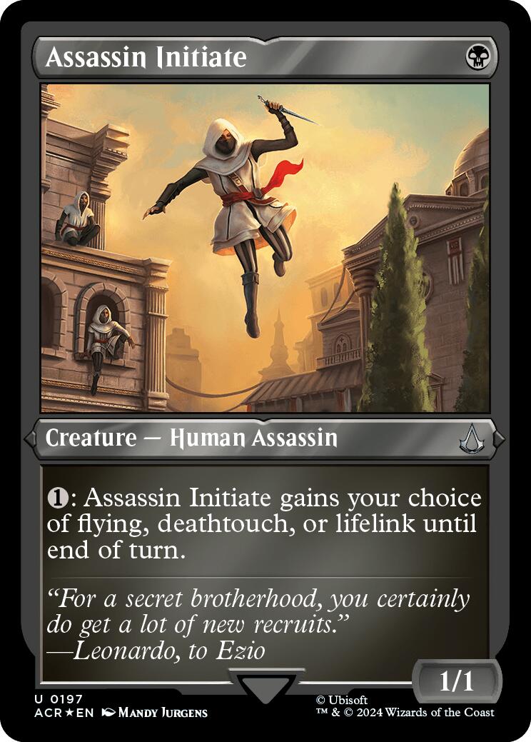 Assassin Initiate (Foil Etched) [Assassin's Creed] | Dumpster Cat Games