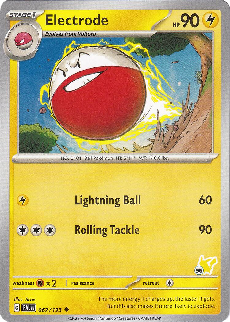 Electrode (067/193) (Pikachu Stamp #56) [Battle Academy 2024] | Dumpster Cat Games