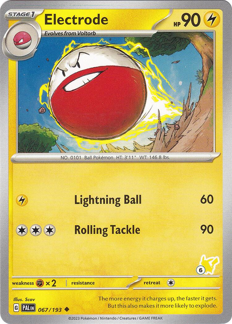 Electrode (067/193) (Pikachu Stamp #6) [Battle Academy 2024] | Dumpster Cat Games