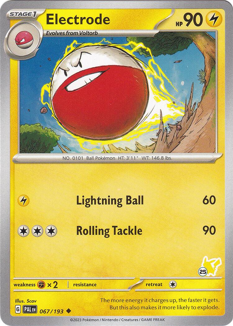 Electrode (067/193) (Pikachu Stamp #25) [Battle Academy 2024] | Dumpster Cat Games