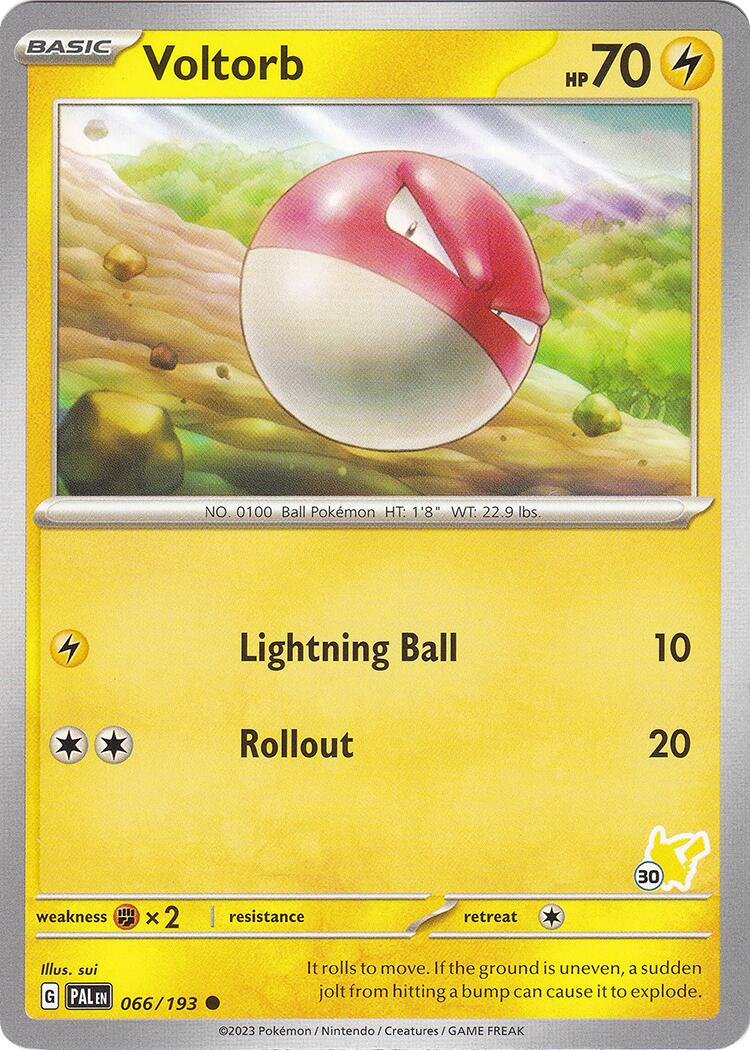 Voltorb (066/193) (Pikachu Stamp #30) [Battle Academy 2024] | Dumpster Cat Games