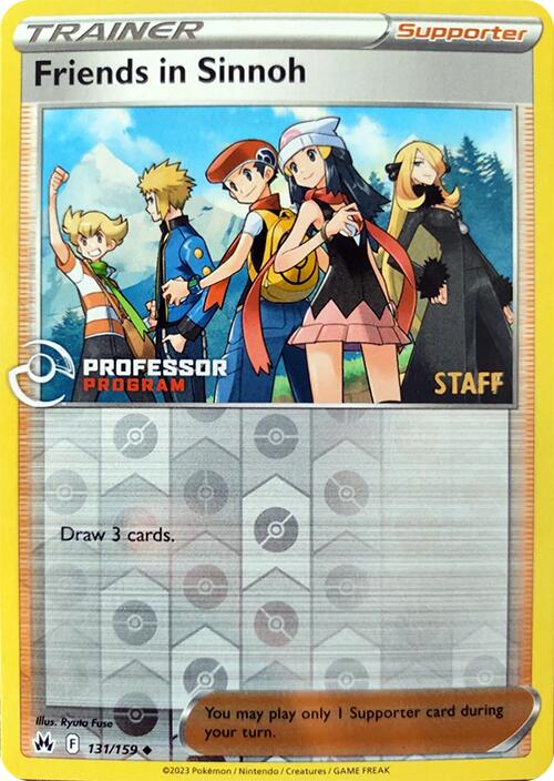 Friends in Sinnoh (131/159) (2023 Staff) [Professor Program Promos] | Dumpster Cat Games