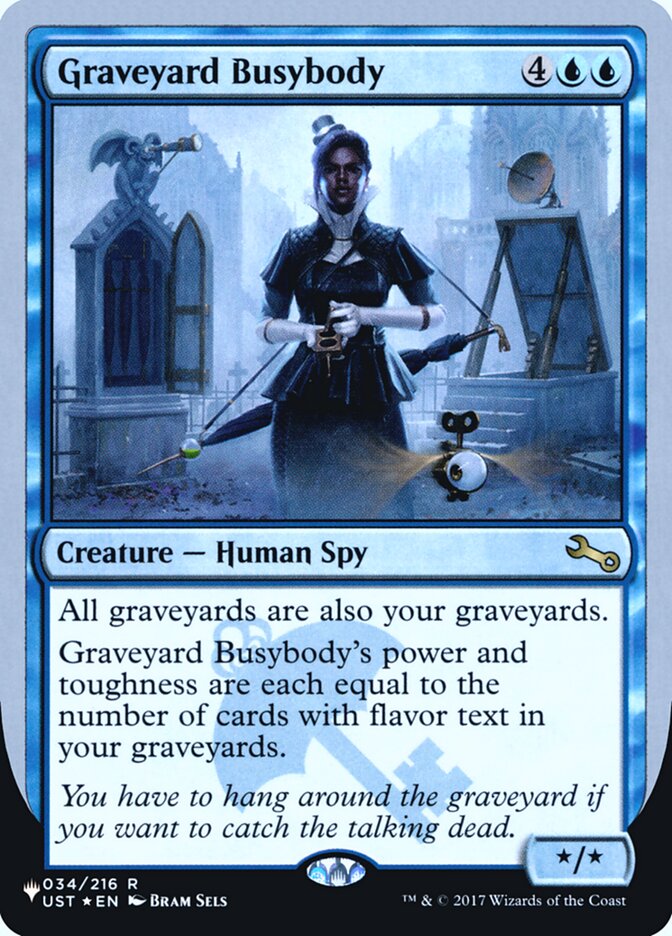 Graveyard Busybody (Unfinity Foil Edition) [The List] | Dumpster Cat Games