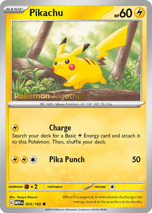 Pikachu (025/165) (PokePost Promo) [Scarlet & Violet: 151] | Dumpster Cat Games