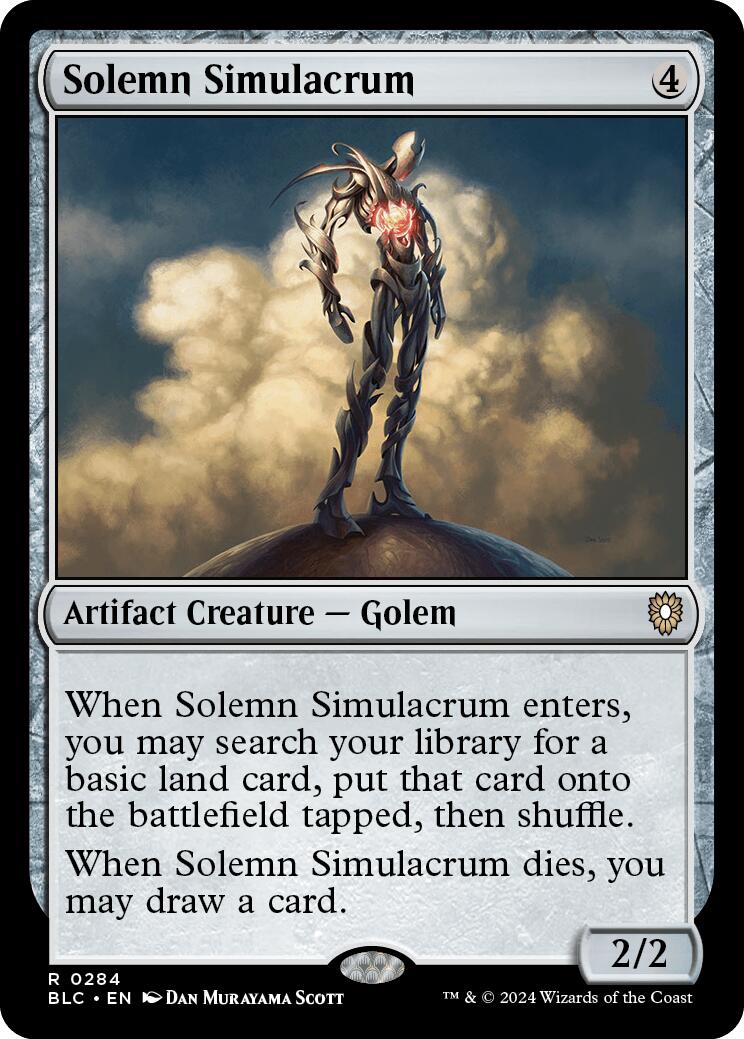 Solemn Simulacrum [Bloomburrow Commander] | Dumpster Cat Games