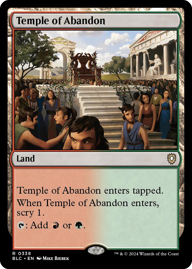 Temple of Abandon [Bloomburrow Commander] | Dumpster Cat Games