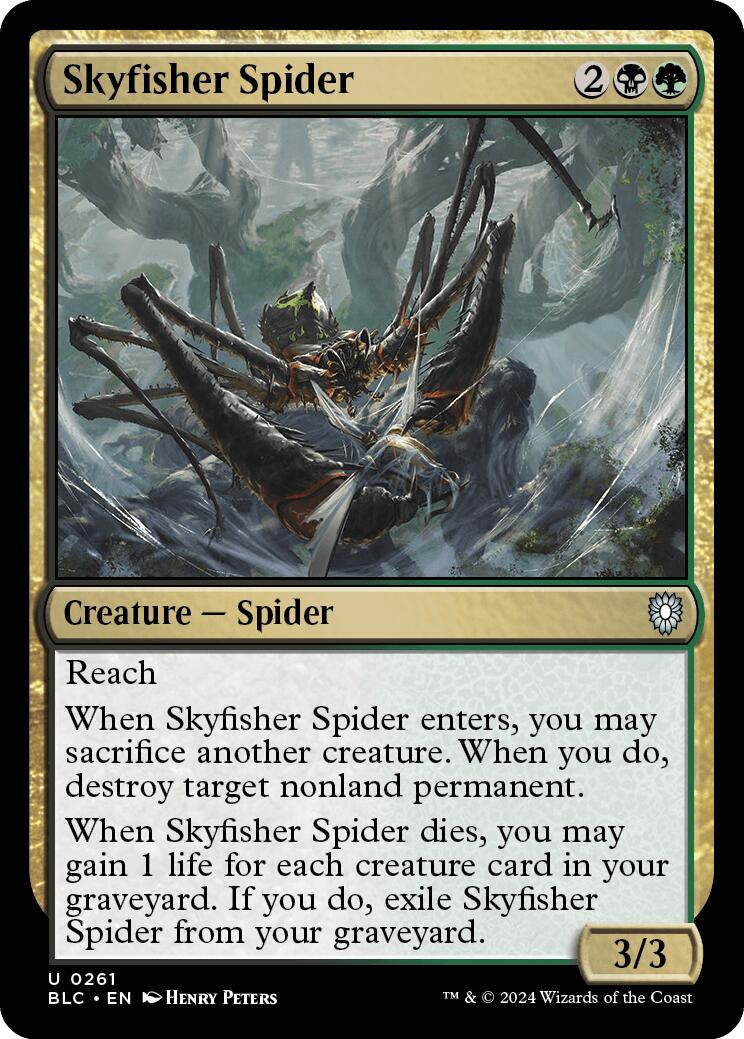 Skyfisher Spider [Bloomburrow Commander] | Dumpster Cat Games