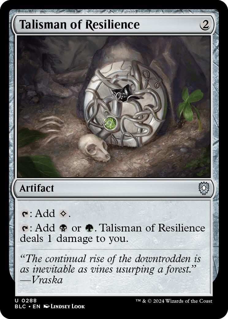 Talisman of Resilience [Bloomburrow Commander] | Dumpster Cat Games