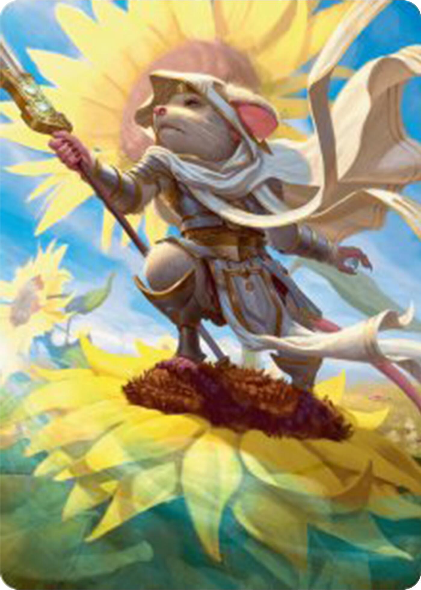 Elspeth, Sun's Champion Art Card [Bloomburrow Art Series] | Dumpster Cat Games