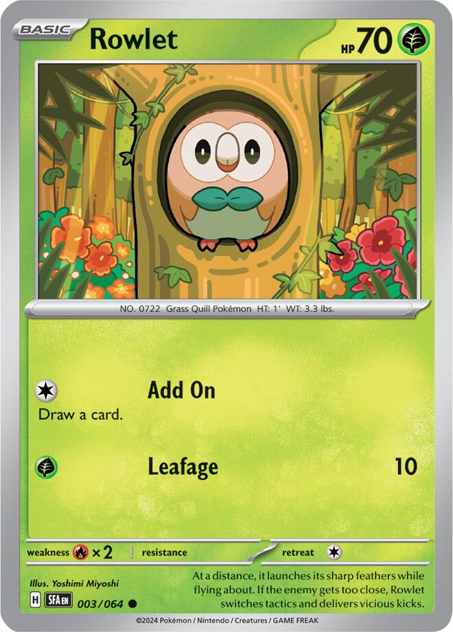 Rowlet (003/064) [Scarlet & Violet: Shrouded Fable] | Dumpster Cat Games