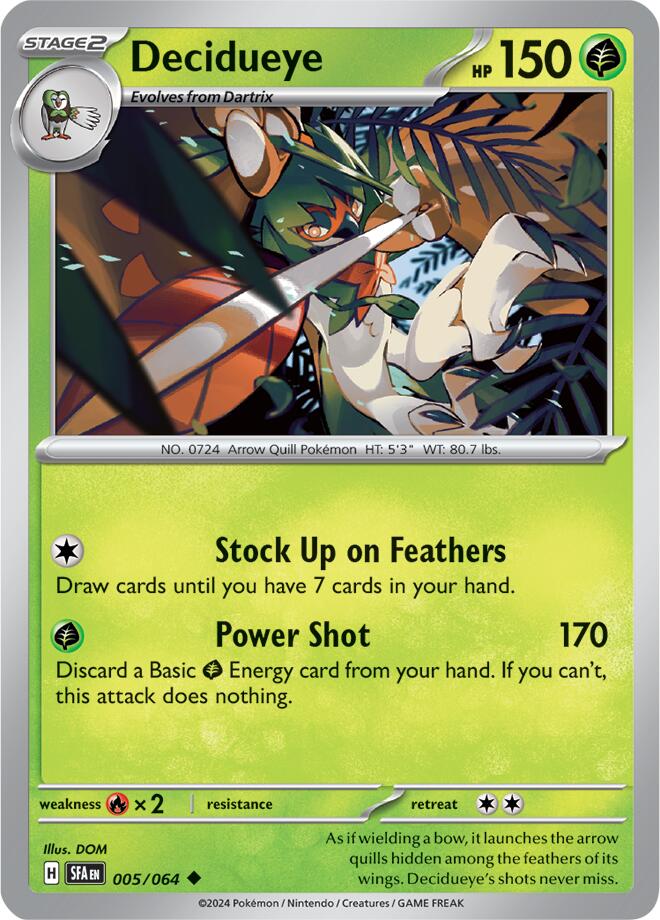 Decidueye (005/064) [Scarlet & Violet: Shrouded Fable] | Dumpster Cat Games