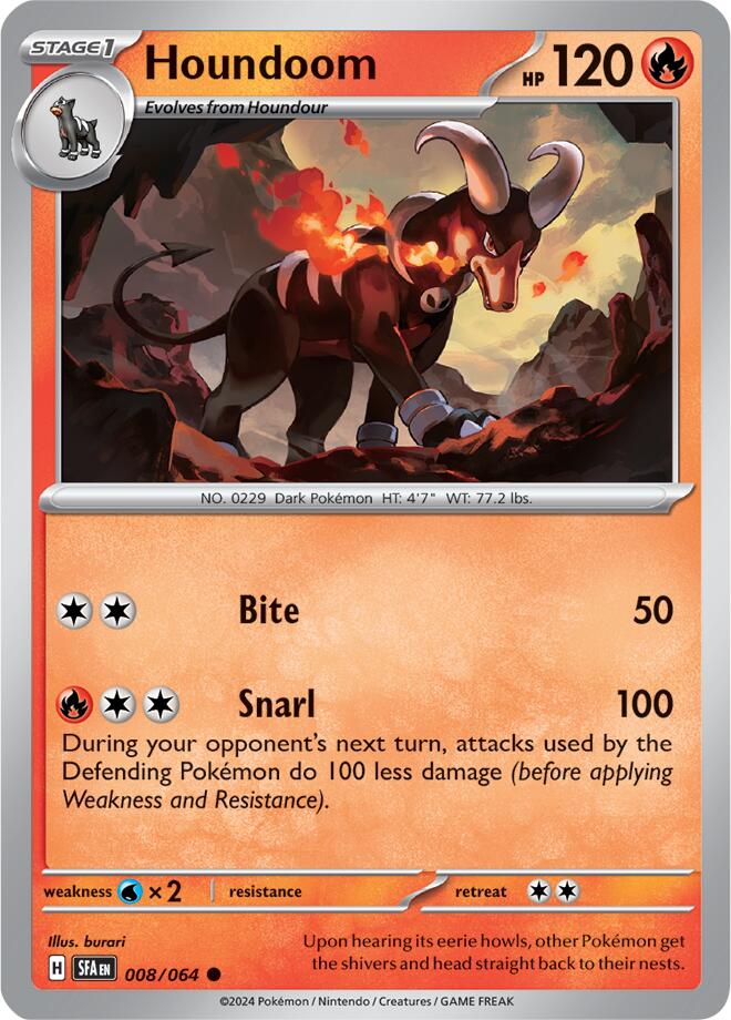 Houndoom (008/064) [Scarlet & Violet: Shrouded Fable] | Dumpster Cat Games