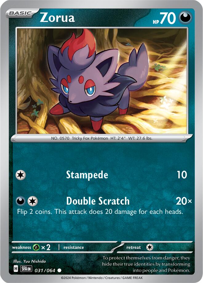 Zorua (031/064) [Scarlet & Violet: Shrouded Fable] | Dumpster Cat Games