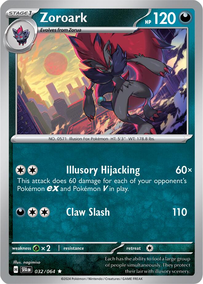 Zoroark (032/064) [Scarlet & Violet: Shrouded Fable] | Dumpster Cat Games