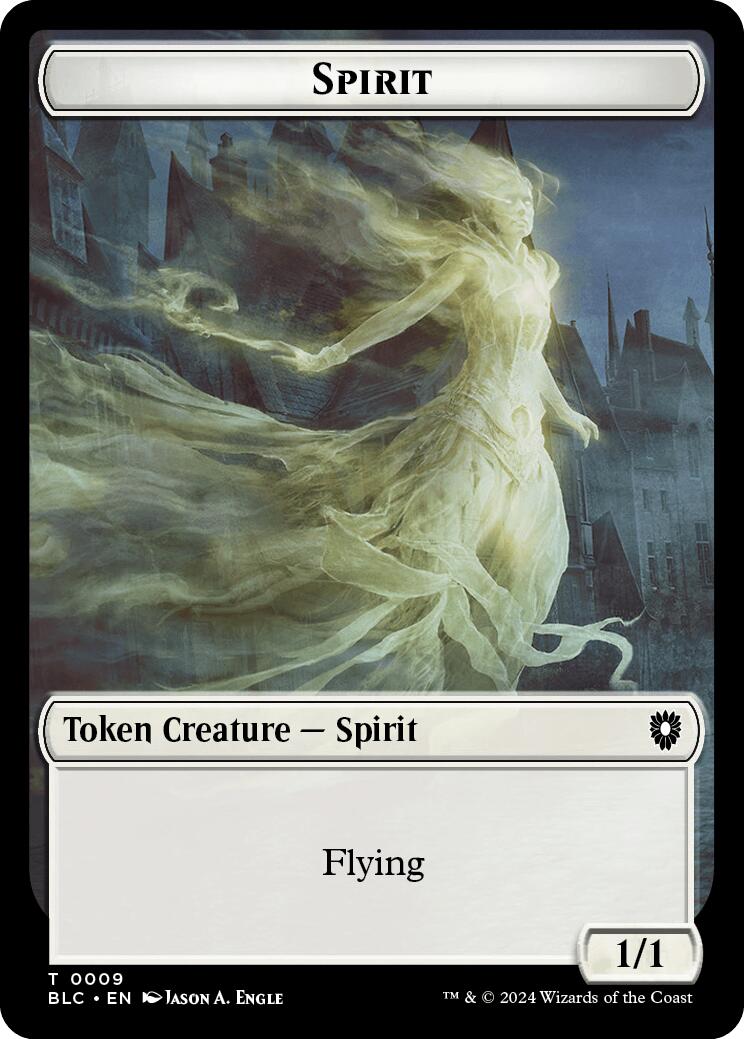 Spirit // Faerie Double-Sided Token [Bloomburrow Commander Tokens] | Dumpster Cat Games