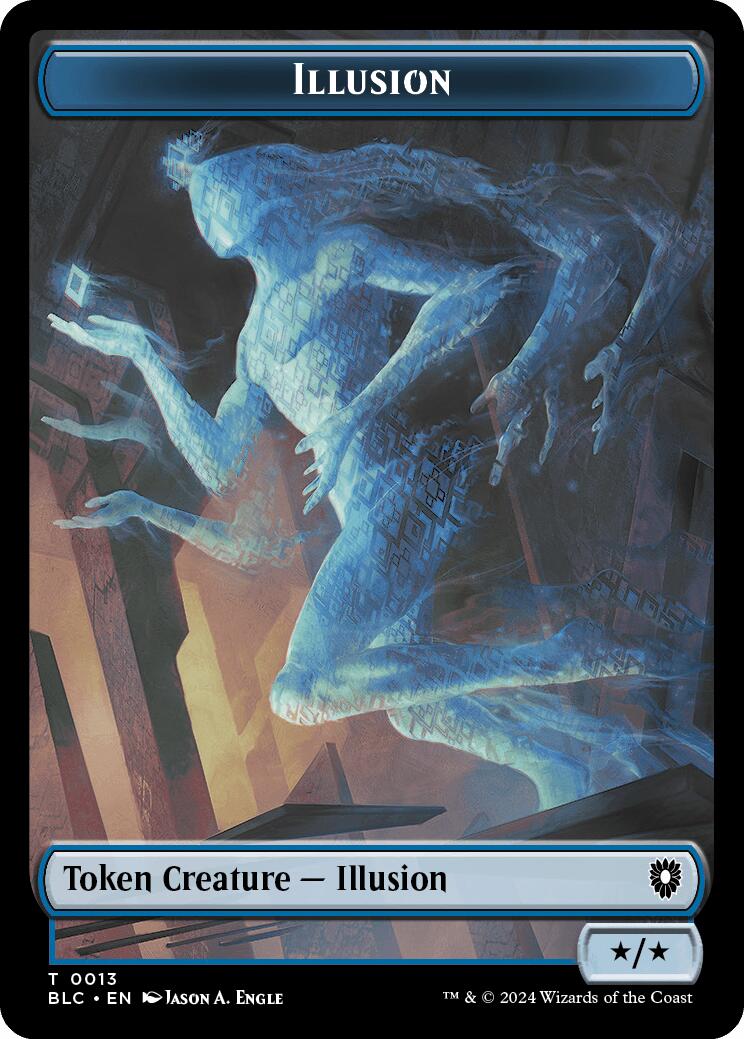 Illusion // Goblin Double-Sided Token [Bloomburrow Commander Tokens] | Dumpster Cat Games