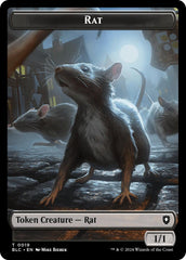 Rat // Raccoon Double-Sided Token [Bloomburrow Commander Tokens] | Dumpster Cat Games