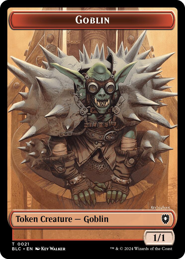 Goblin // Thopter Double-Sided Token [Bloomburrow Commander Tokens] | Dumpster Cat Games