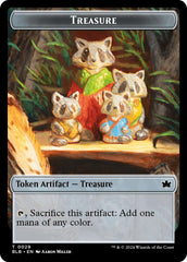 Saproling // Treasure Double-Sided Token [Bloomburrow Commander Tokens] | Dumpster Cat Games