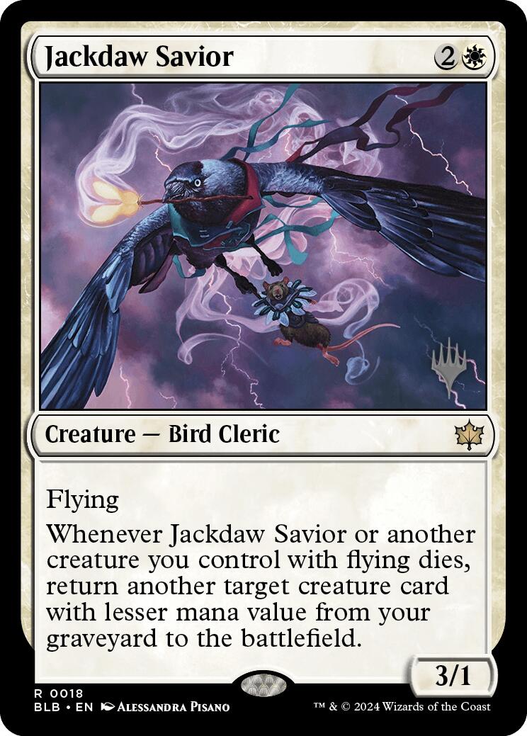 Jackdaw Savior (Promo Pack) [Bloomburrow Promos] | Dumpster Cat Games