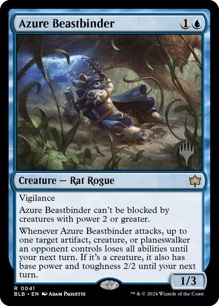 Azure Beastbinder (Promo Pack) [Bloomburrow Promos] | Dumpster Cat Games