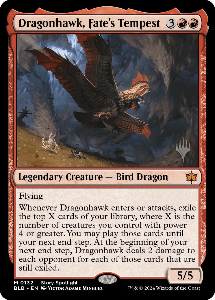 Dragonhawk, Fate's Tempest (Promo Pack) [Bloomburrow Promos] | Dumpster Cat Games